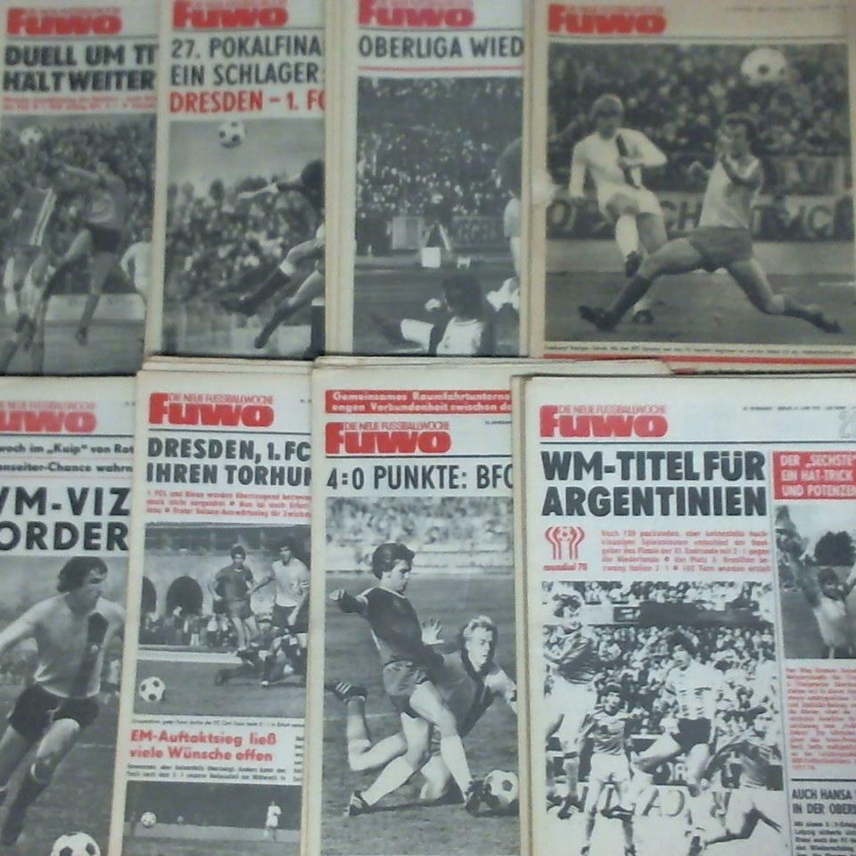 FUWO - Die neue Fussballwoche - FUWO - 30. Jahrgang 1978, Heft Nr. 1 bis 52. Zusammen 52 Hefte