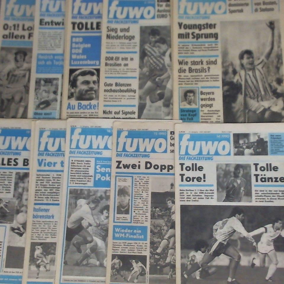 FUWO - Die neue Fussballwoche. Die Fachzeitung - FUWO - 41. Jahrgang 1990, Heft Nr. 1 - 22. Zusammen 22 Hefte