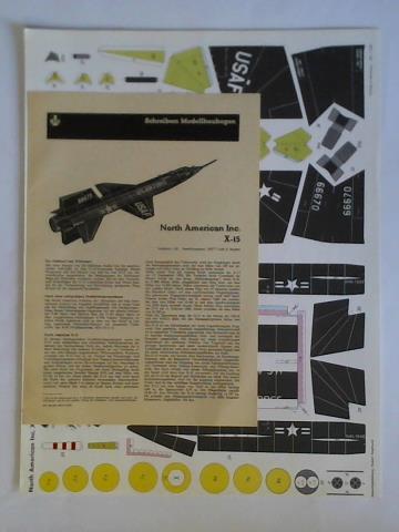 Schreibers Modellbaubogen - North American Inc. X-15, Mastab 1:50 (Bestellnummer: JFS*-7 1245, 1 Bogen) - 1 Modellbaubogen