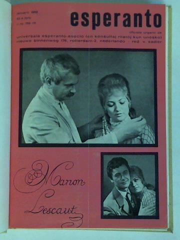 Esperanto - Oficiala Organo de Universala Esperanto-Asocio (En Konsultaj Kun Unesko), Nederlando - Jahrgang 1969, Heft 1 bis 12 / Jahrgang 1970, Heft 1 bis 12. Zusammen 2 Jahrgnge in einem Band