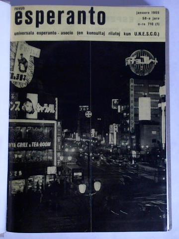 Revuo Esperanto - Universala Esperanto-Asocio (En Konsultaj Rilatoj Kun U.N.E.S.C.O.) - Jahrgang 1965, Heft 1 bis 12 / Jahrgang 1966, Heft 1 bis 12. Zusammen 2 Jahrgnge in einem Band