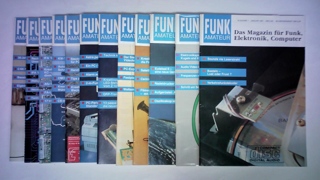 Funkamateur. Das Magazin fr Funk, Elektronik, Computer - 40. Jahrgang 1991, Ausgabe 1 bis 12. Zusammen 12 Hefte