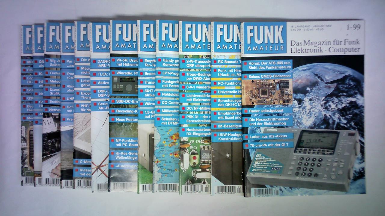 Funkamateur. Das Magazin fr Funk, Elektronik, Computer - 48. Jahrgang 1999, Heft 1 bis 12. Zusammen 12 Hefte