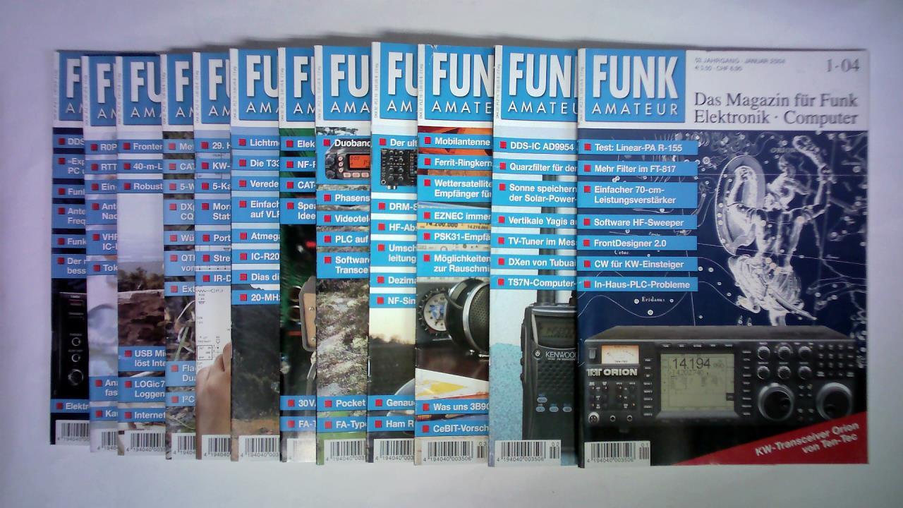 Funkamateur. Das Magazin fr Funk, Elektronik, Computer - 53. Jahrgang 2004, Heft 1 bis 12. Zusammen 12 Hefte