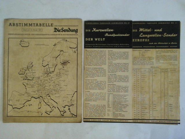 (Rundfunk) - Abstimmungstabelle der Rundfunkzeitschrift Die Sendung, Stand vom 16. Februar 1937