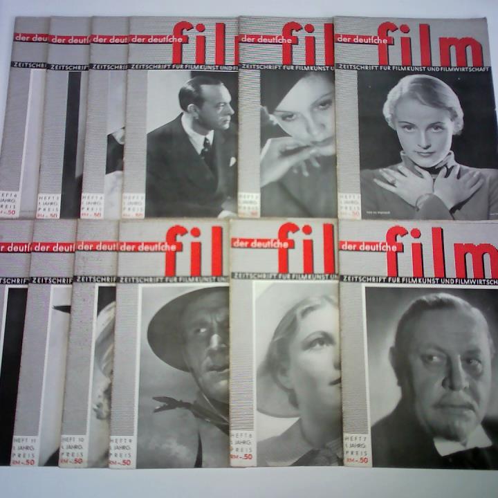Der deutsche Film - Zeitschrift fr Filmkunst und Filmwirtschaft - 1. Jahrgang 1936, Heft 1 bis 12. Zusammen 12 Hefte