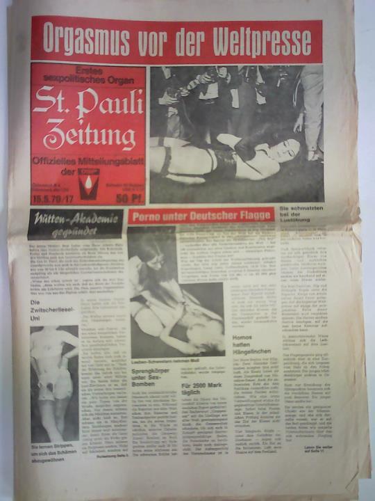 St. Pauli Zeitung. Erstes sexpolitisches Organ - Offizielles Mitteilungsblatt der DSP, 15. 5. 70/71