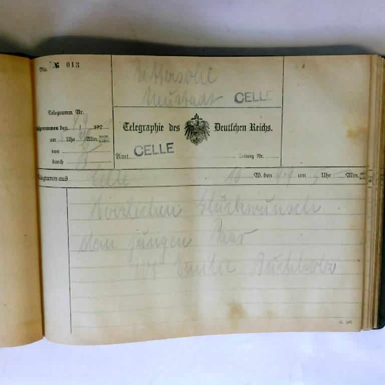 Amt Celle - Telegraphie des deutschen Reichs