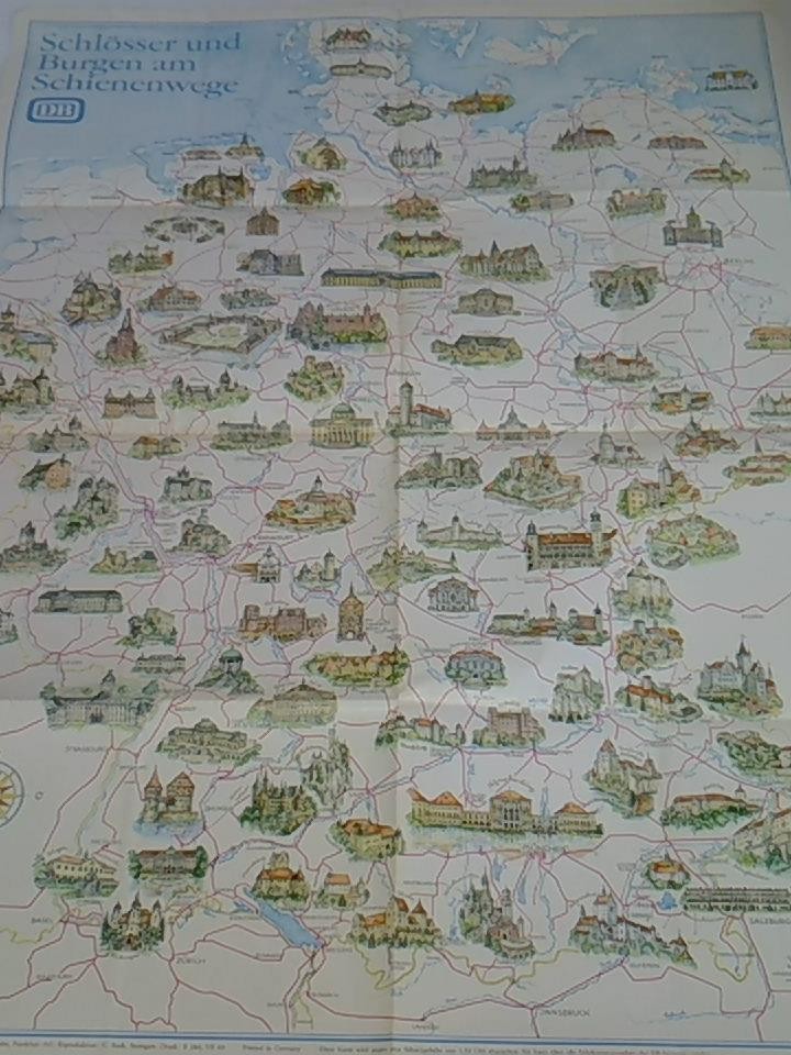 Schlösser und Burgen am Schienenwege. Karte