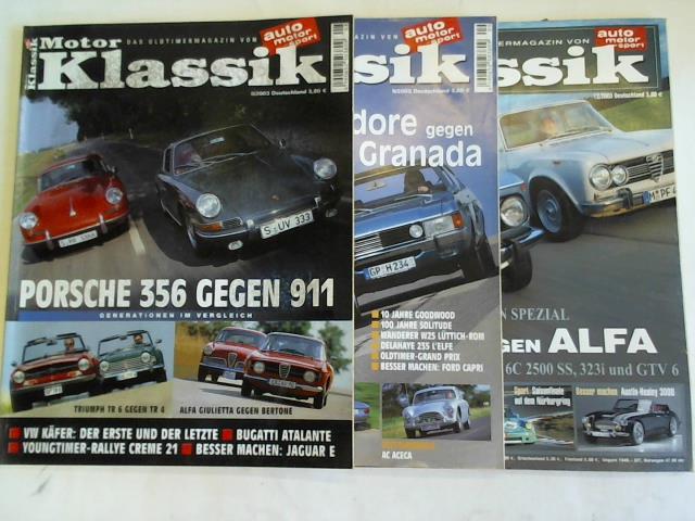 Motor Klassik - Das Oldtimermagazin (auto motor und sport) - 3 Hefte aus 2003