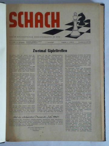 Schach - Organ des Deutschen Schachverbandes im DTSB - 14. Jahrgang 1960, (Ausgabe A), Nr. 1 bis 24 zusammen in einem Band