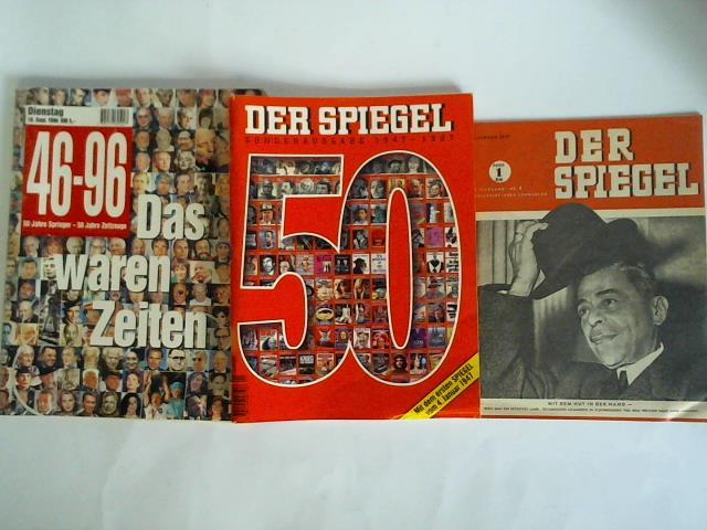 (Journalismus) - 50 Jahre Springer - 50 Jahre Zeitzeugen '46 - '96, Dienstag, 10. Sept. 1996: Das waren Zeiten / Der Spiegel 50 Jahre. Sonderausgabe 1947 - 1997. Zusammen 2 Zeitschriften