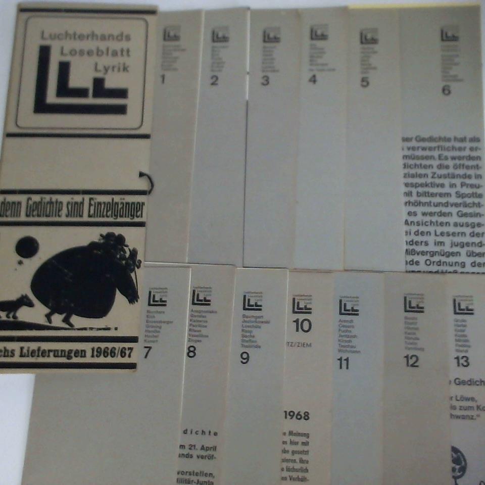 Borchers, Elisabeth / Grass, Gnter / Roehler, Klaus (Redaktion) - Luchterhands Loseblatt Lyrik - denn Gedichte sind Einzelgnger. Sechs Lieferungen 1966/67, komplett