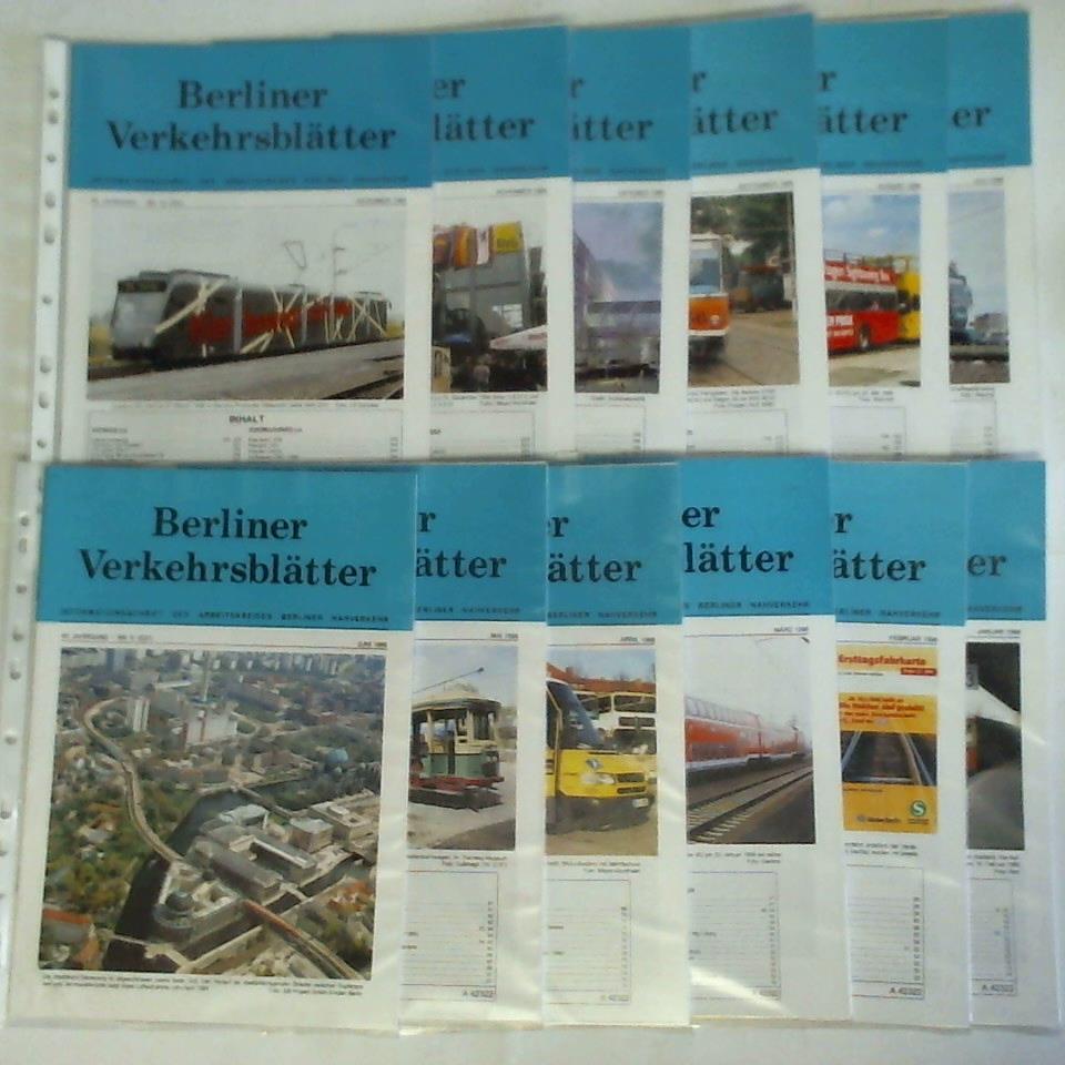 Berliner Verkehrsbltter - Informationsschrift des Arbeitskreises Berliner Nahverkehr e. V. - Berliner Verkehrsbltter - 45. Jahrgang 1998, Nr. 1 bis 12, (522 - 533). Zusammen 12 Hefte