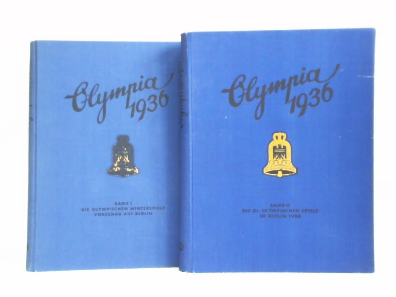 Cigaretten-Bilderdienst, Altona-Bahrenfeld (Hrsg.) - Die Olympischen Spiele 1936 in Berlin und Garmisch-Partenkirchen, Band 1 und Band 2. Zusammen 2 Bnde