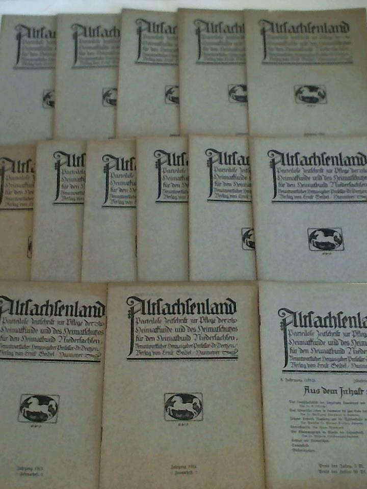 Altsachsenland - Parteilose Zeitschrift zur Pflege der Heimatkunde und des Heimatschutzes fr den Heimatbund Niedersachsen - 14 Hefte