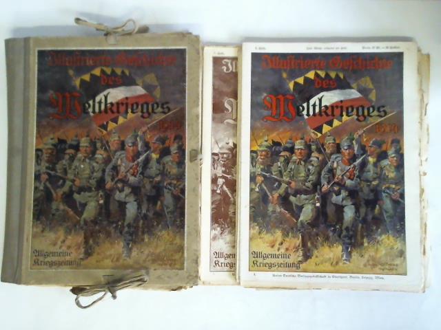 Illustrierte Geschichte des Weltkrieges 1914 - Allgemeine Kriegszeitung - Jahrgang 1914, Heft 1 - 25 in original Verlagsmappe