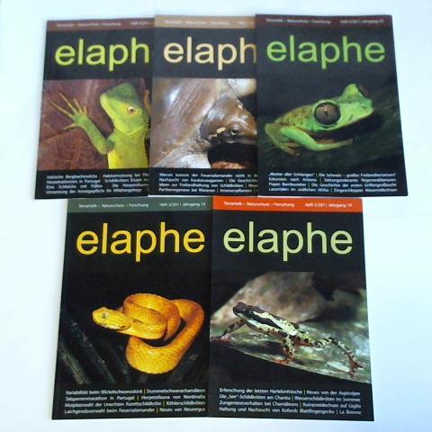 Elaphe - Terraristik, Naturschutz, Forschung - 5 Hefte aus 2010/2011