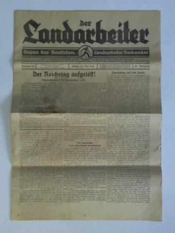 Landarbeiter, Der - Organ des Deutschen Landarbeiter-Verbandes - 22. Jahrgang 1930, Nummer 30, (26. Juli)