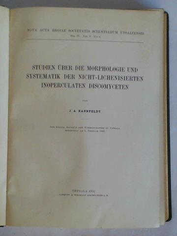 Nannfeldt, J. A. - Studien ber die Morphologie und Systematik der nicht-lichenisierten Inoperculaten Discomyceten