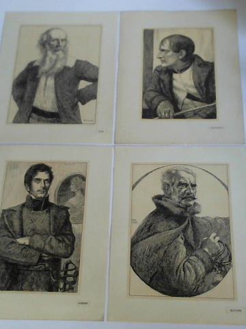 Bauer, Karl - 4 Charakterkpfe. Brustportrts von Persnlichkeiten der deutschen Geschichte - Lithographien