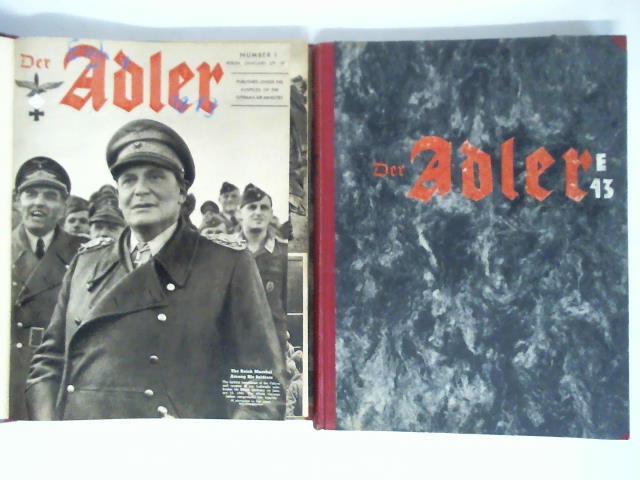 (Reichsluftfahrtministerium) - Der Adler. 28 Ausgaben des 4. und 5. Jahrgangs 1942/1943 auf Englisch in 2 Bnden