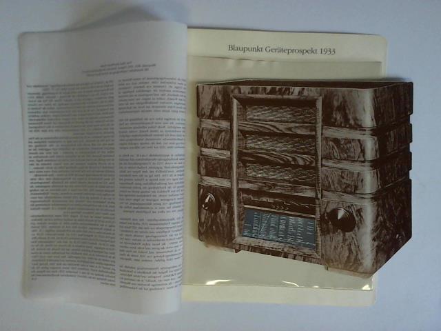 Ideal Werke Aktiengesellschaft fr drahtlose Telephonie, Berlin-Hohenschnhausen (Hrsg.) - Blaupunkt Gerteprospekt 1933
