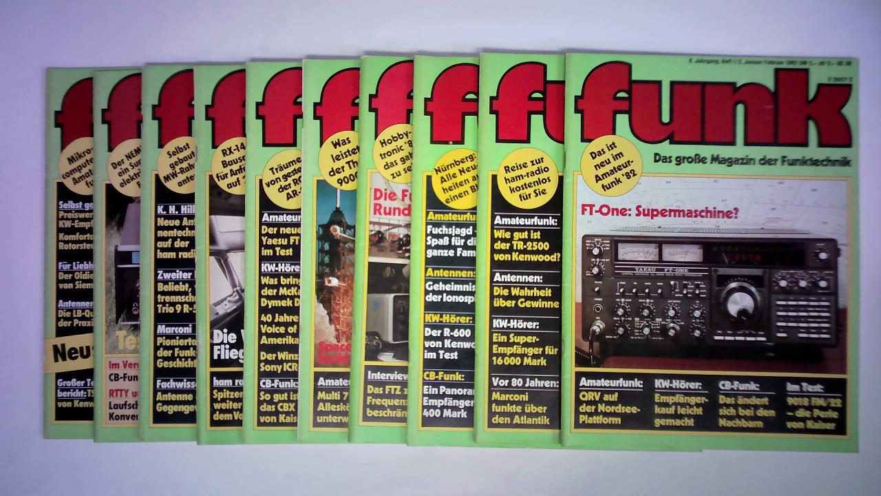 funk - Das groe Magazin der Funktechnik - 6. Jahrgang 1982, Heft 1/2 bis 12. Zusammen 12 Hefte in 10 Heften