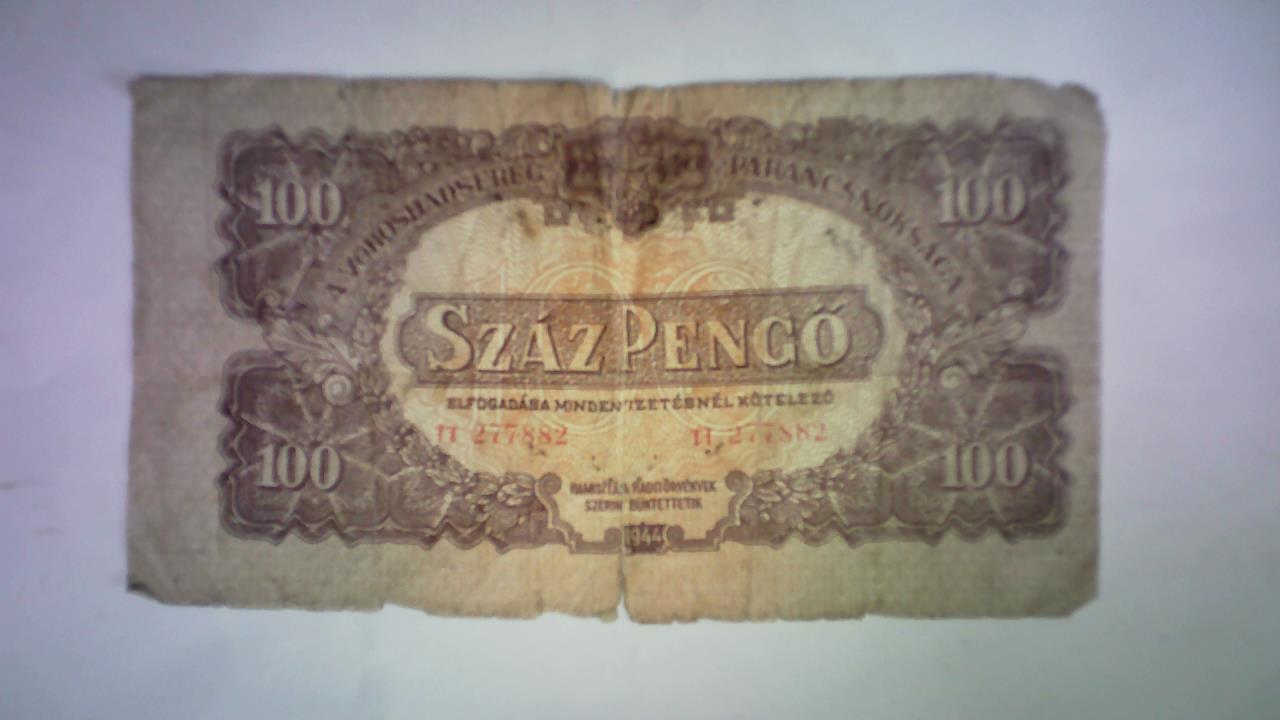 (Ungarische Banknote) - 100 Szz Penc, 1944