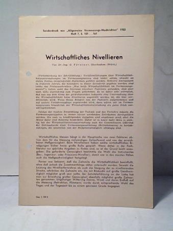 Frstner, G. - Wirtschaftliches Nivellieren