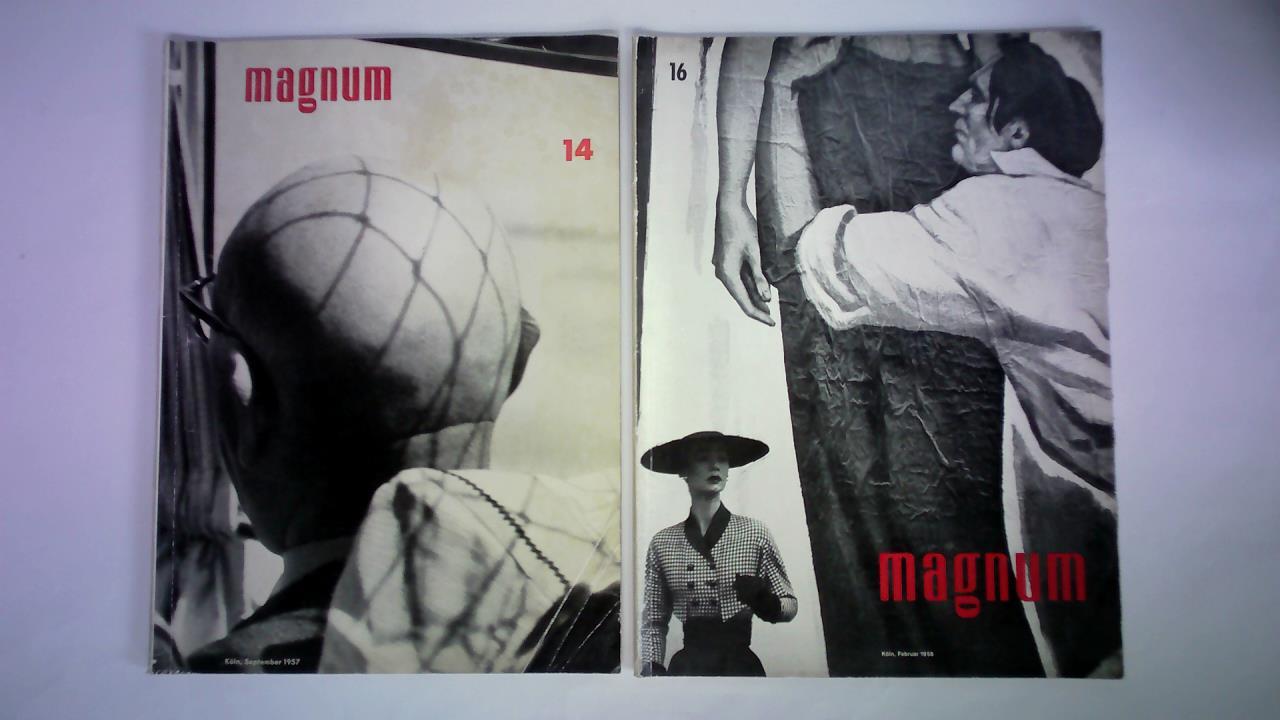 Magnum - Die Zeitschrift fr das moderne Leben - Heft 14, September 1957 / Heft 16, Februar 1958. Zusammen 2 Hefte