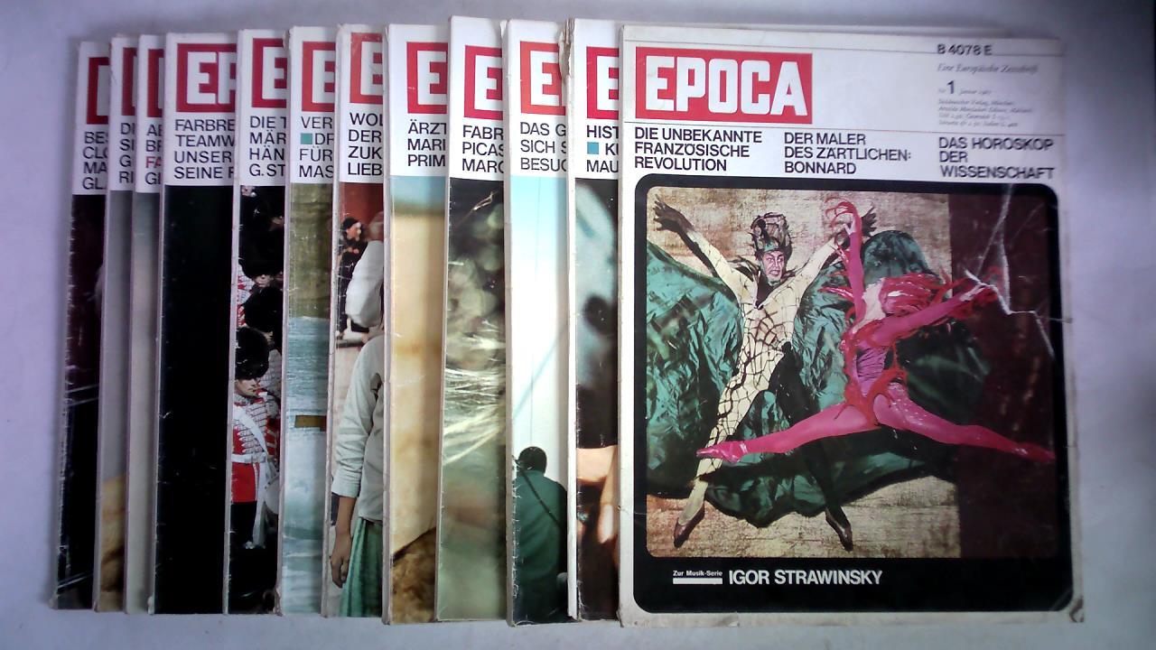 EPOCA - Eine Europische Zeitschrift - Jahrgang 1967, Heft 1 bis 12. Zusammen 12 Hefte