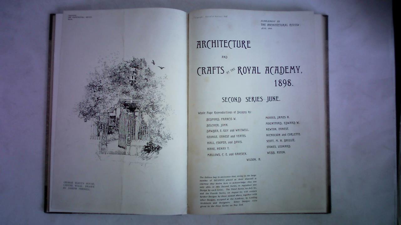 Koch, Alexander (Hrsg.) - The Architectural Review. With two Special Supplements - Anthology with 11 issues, 1898/99