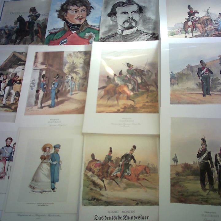 (Knigreich Bayern) - 54 colorierte Uniformentafeln, darunter 2 Tafeln Schema der Kniglich Bayerischen Armee