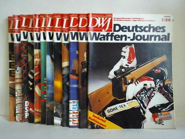 Deutsches Waffen-Journal - DWJ - Europas fhrendes Fachmagazin fr Waffensammler, Jger und Sportschtzen - 24. Jahrgang 1988, Heft Nr. 1 bis 12. Zusammen 12 Hefte