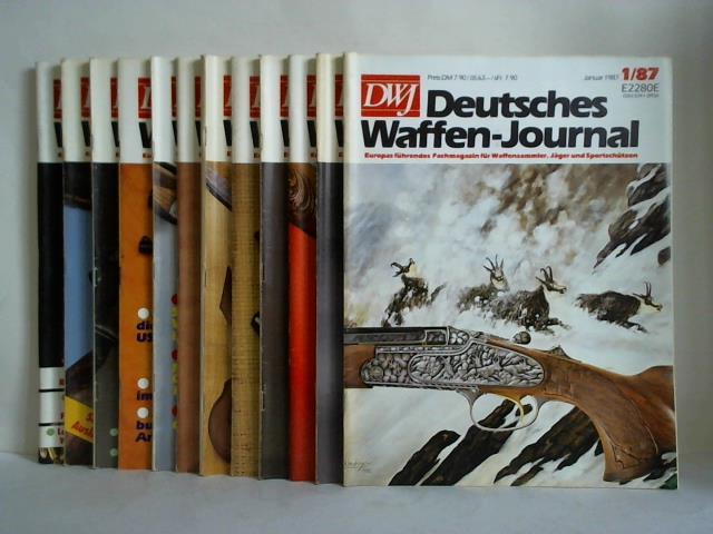 Deutsches Waffen-Journal - DWJ - Europas fhrendes Fachmagazin fr Waffensammler, Jger und Sportschtzen - Jahrgang 1987, Heft Nr. 1 bis 12. Zusammen 12 Hefte