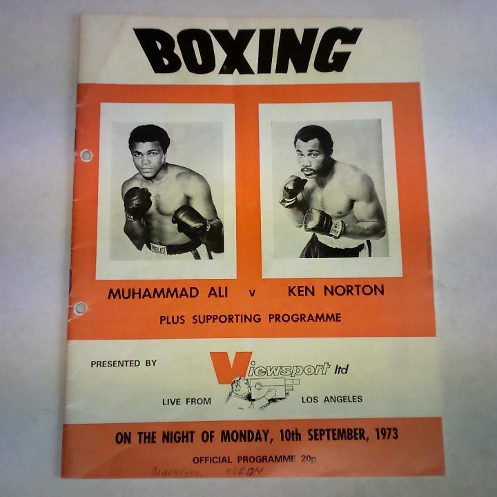 Muhammad Ali gegen Ken Norton Plus Supporting Programme. On the Night of Monday, 10th September 1973. Official Programme