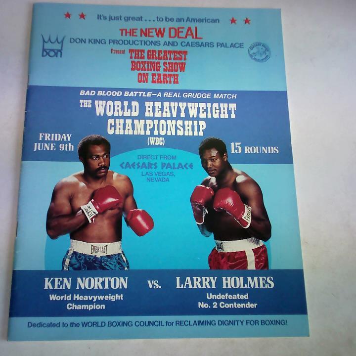Ken Norton vs. Larry Holmes. Caesars Palace, Las Vegas, friday, June 9th