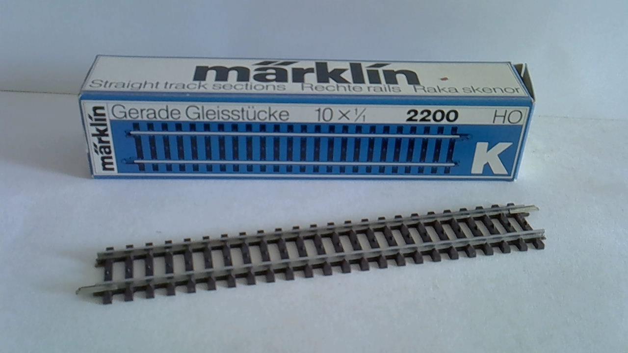 Märklin H0 2200 K-Gleis 10x Gerade Gleisstücke