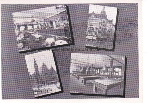 Bresslau; Cafe zur goldenen Krone - Konzert-Cafe; Auenansicht; Blick aufs Rathaus; Billardsaal