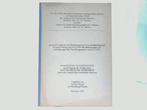 Rusack, Hartmut - Inwieweit entspricht der Referentenentwurf zum Bundesjagdgesetz in seiner Fassung vom 15.2.1975 den Bestimmungen und Anforderungen des