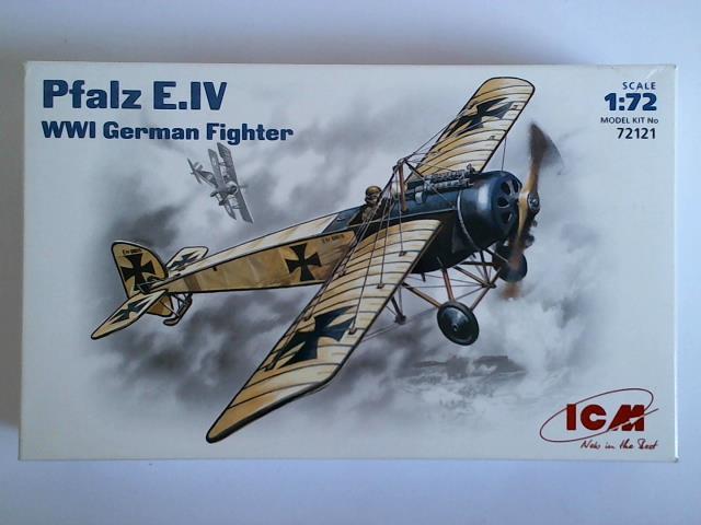 ICM Holding - Pfalz E.IV. WWI German Fighter, Model Kit No 72121 - Plastik-Modellbausatz 1:72 Scale