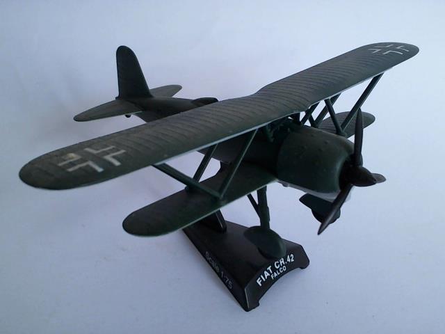 Flugzeug Standmodell Metall - Fiat CR. 42 Falco