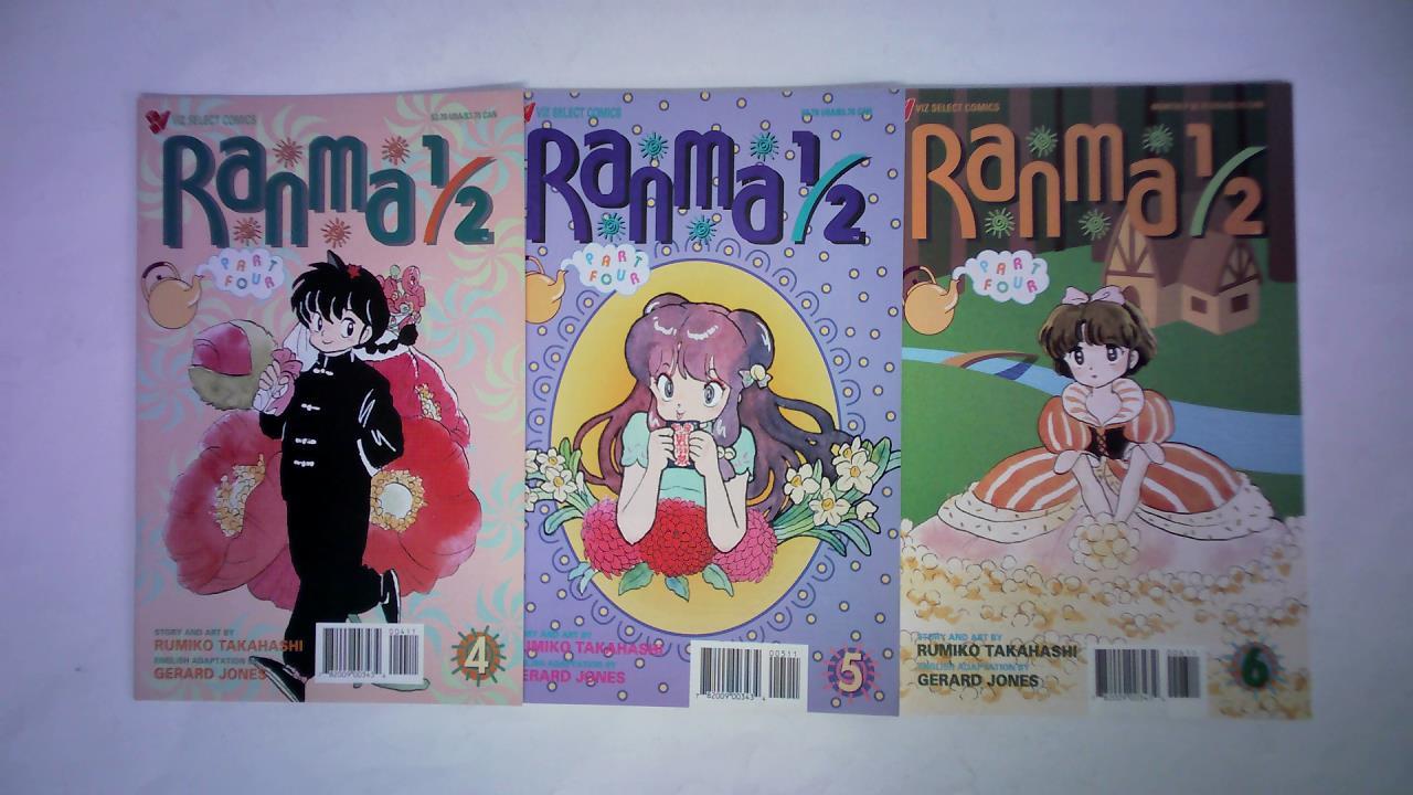 Takahash, Rumiko (Story) / Jones, Gerard (Art) - Ranma 1/2, Part Four, No. 4, No. 5 and No. 6. Zusammen 3 Hefte