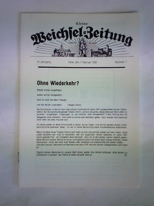 Heimatkreistag Marienwerder/Westpreussen e. V., Celle (Hrsg.) - Kleine Weichsel-Zeitung - Mitteilungen des Heimatkreistages, 14. Jahrgang 1982, Nummer 1, (Celle, den 1. Februar)