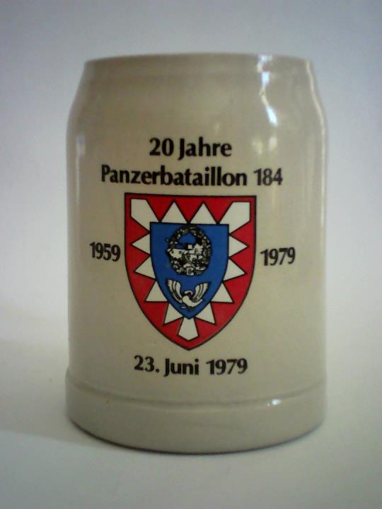 (Bierkrug / Steinzeug) - 20 Jahre Panzerbataillon 184, 1959 - 1979, 23. Juni 1979