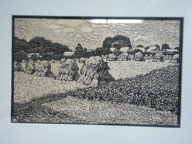 Knig, Albert (1881 - 1944) - Erntezeit, Landschaft bei Eschede (Bcker Nr. 53) - Holzschnitt
