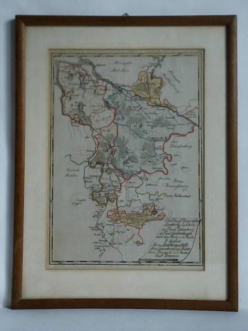 Kurfrstentum Braunschweig-Lneburg - Die Churf. Braunschw. Lneburg. Lande als das Frst. Calenberg das Frst. Grubenhagen nebst dem Harz u. d. Reichs St. Goslar. Herz. Lneburg od. Celle, Herz. Lauenburg Land Hadeln, Herz. Bremen u.d. Reichs Stadt Bremen - Teil- und grenzkolorierte Karte im Kupferstich
