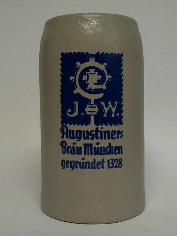 (Bierkrug / Tonkrug / Steinkrug) - J. W. Augustiner-Bru Mnchen, gegrndet 1328