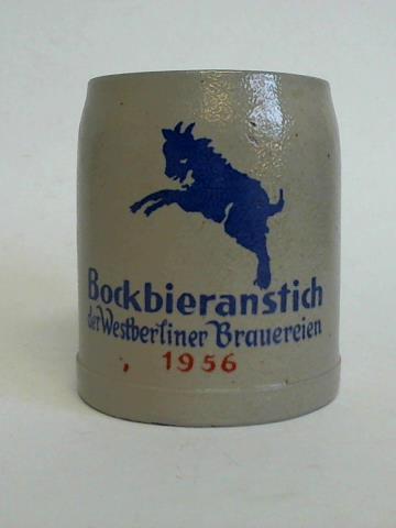 (Bierkrug / Tonkrug / Steinkrug) - Bockbieranstich der Westberliner Brauerei 1956